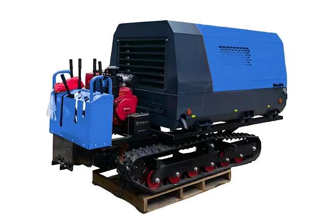 Tracked small mobile screw air compressor